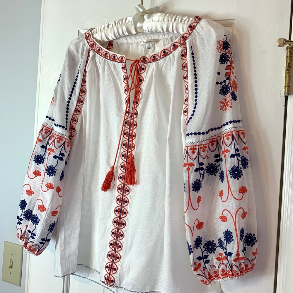 Sophie Max Embroidered Blouse